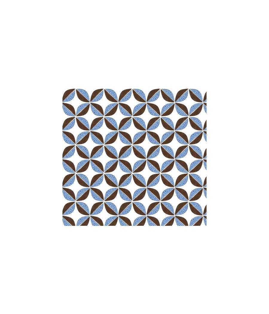 Geometrico effetto graffiato azzurro e marrone