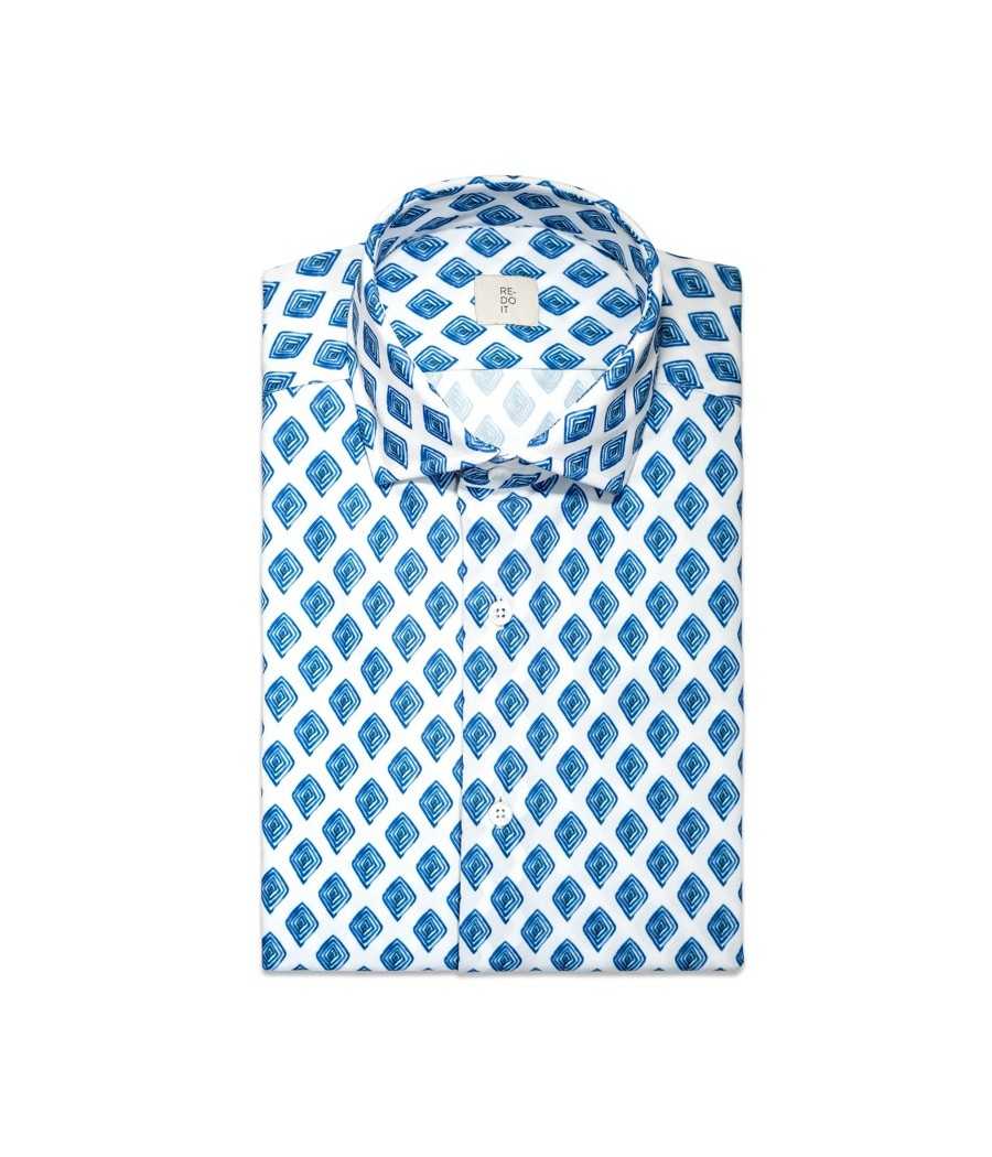 Rombi effetto acquerello blu