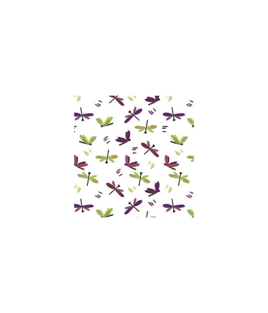 Libellule stilizzate verdi e viola