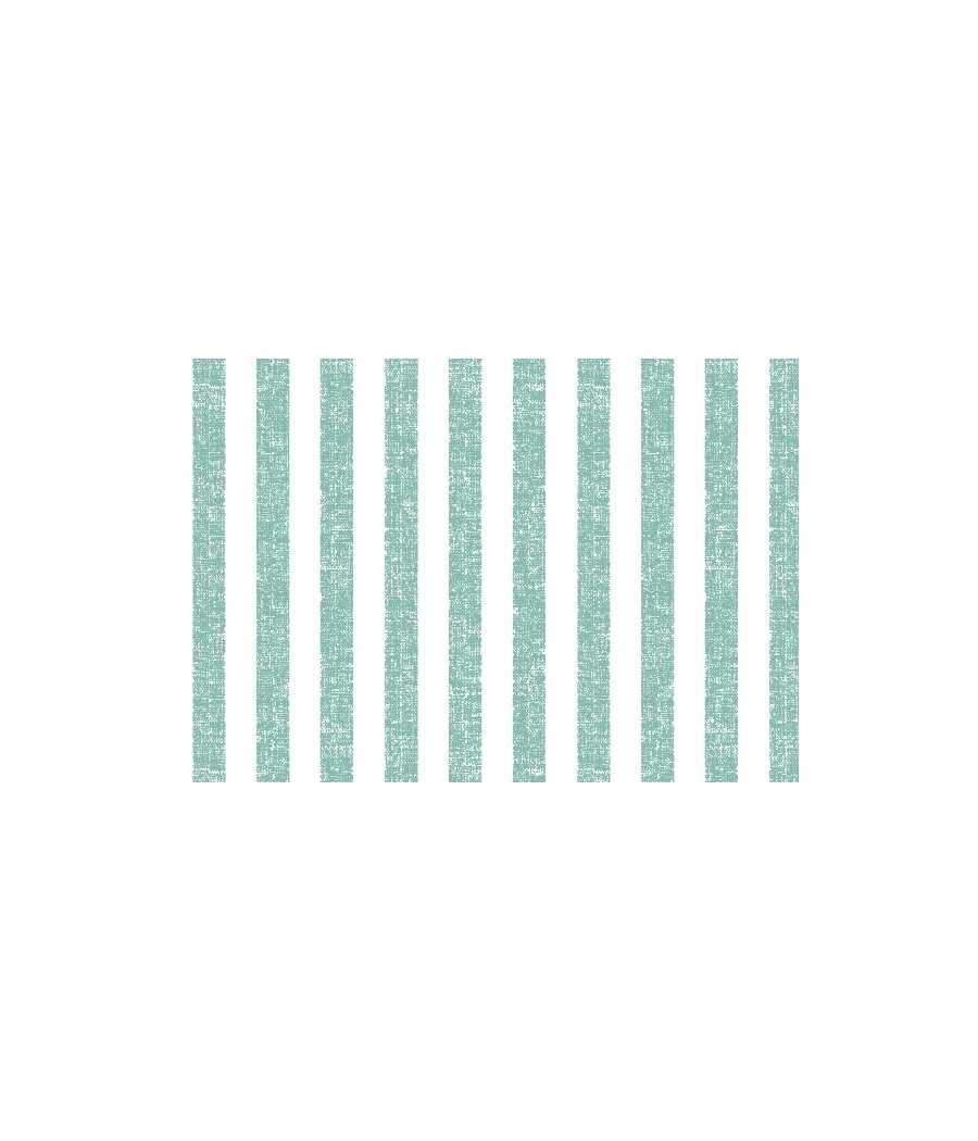 Green stripe linen effect