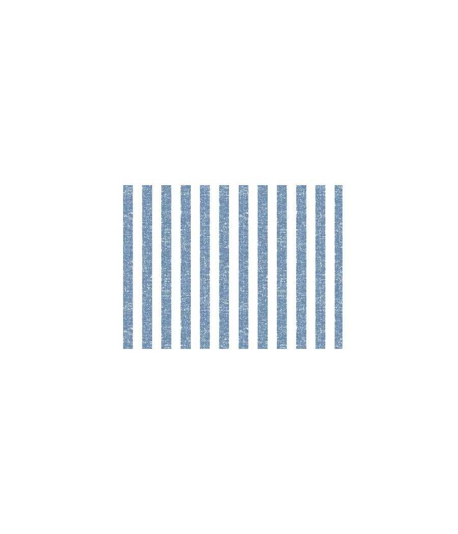 Indigo stripe linen effect