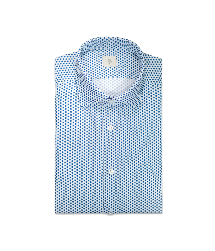 Camicia a palline blu