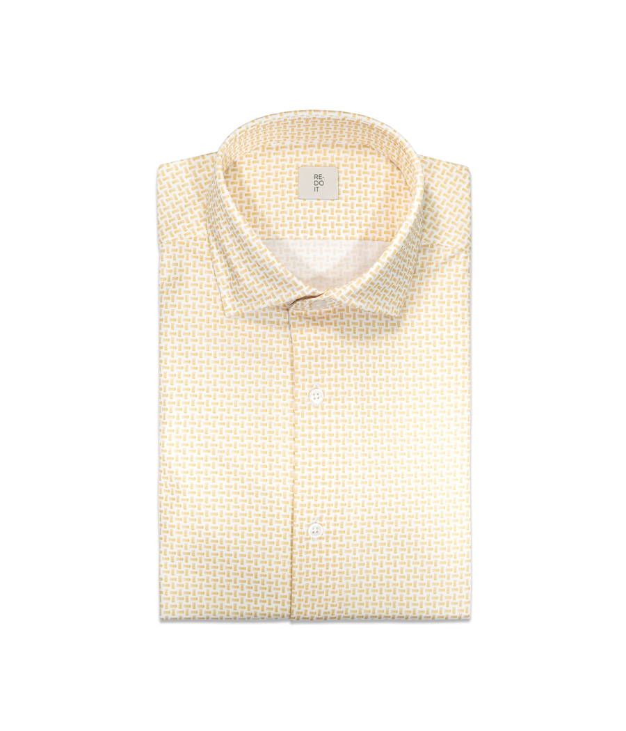 Camicia graffiata gialla