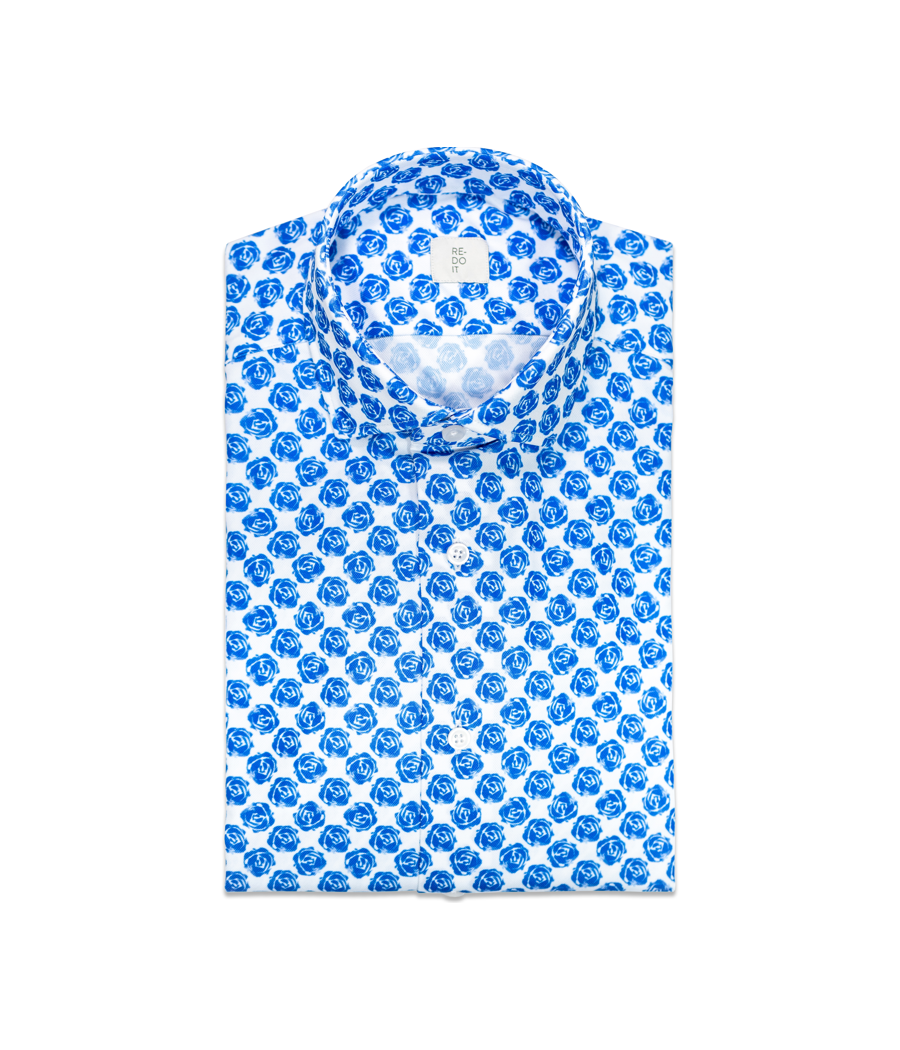 Blue stylized flower