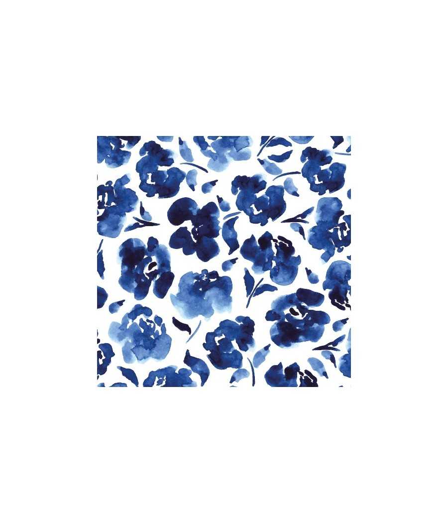 Fiore acquerello blu