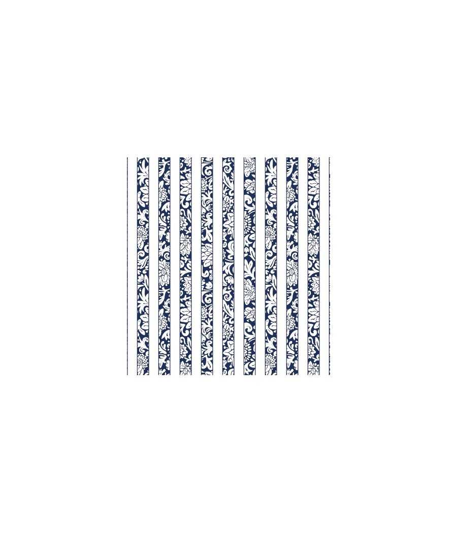 Camicia a righe elaborate blu