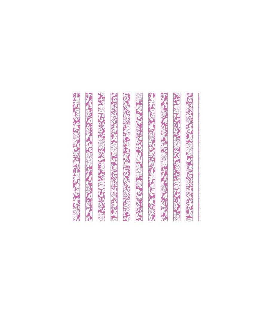 Camicia a righe elaborate rosso violaceo