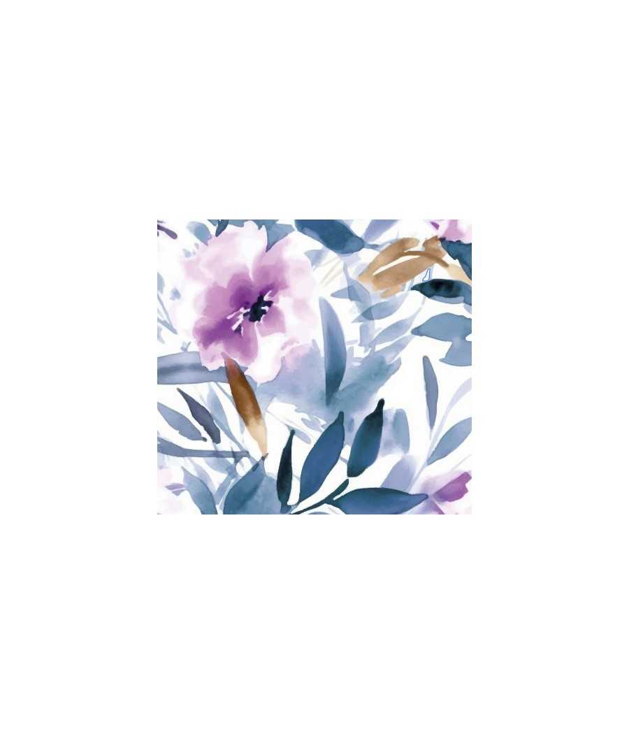 Floreale acquerello blu