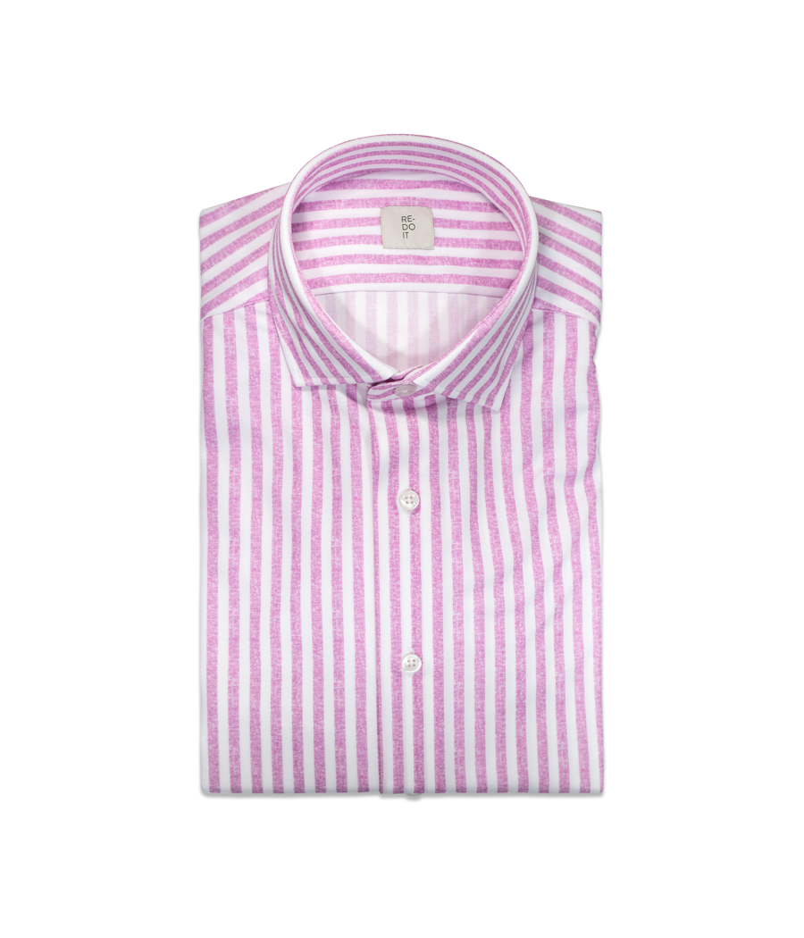 Pink stripe linen effect