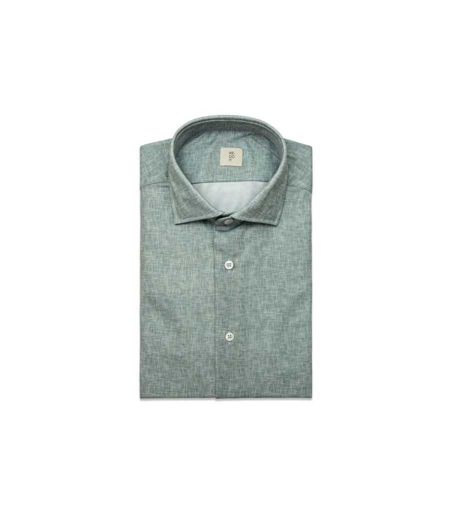 Camicia effetto lino colore...