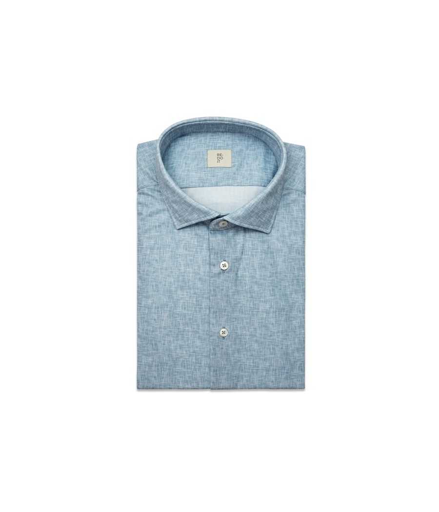 Camicia effetto lino colore...