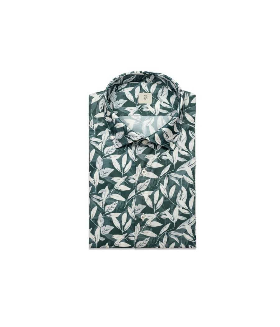 Camicia foglie verde