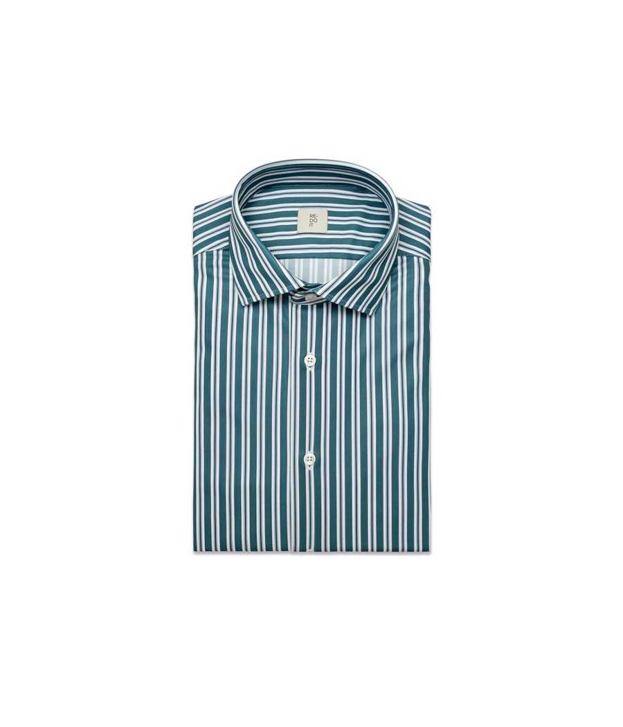 Camicia riga verde