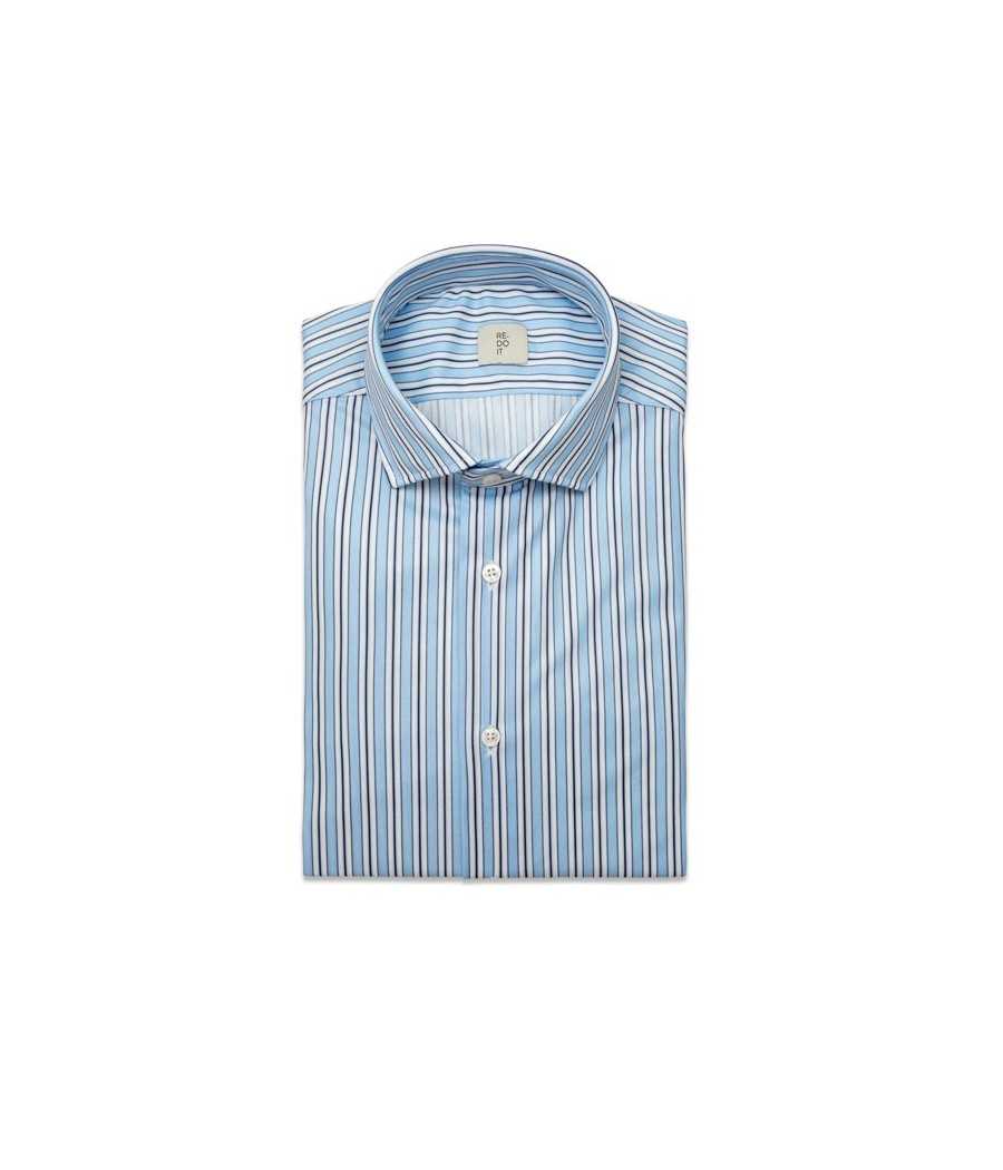 Camicia riga azzurra