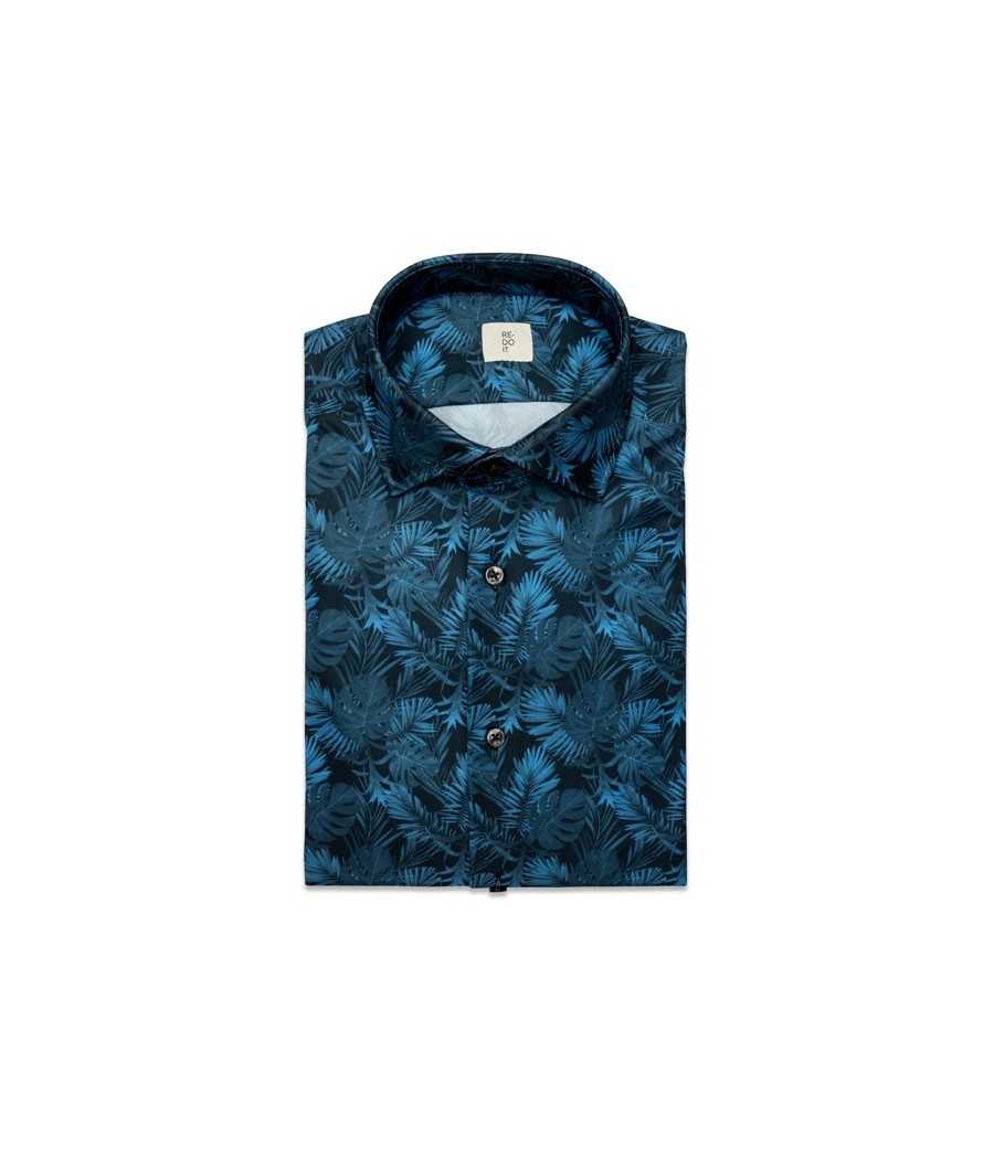 Camicia tropicale scuro