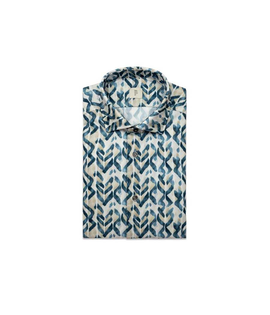 Camicia tribale blu
