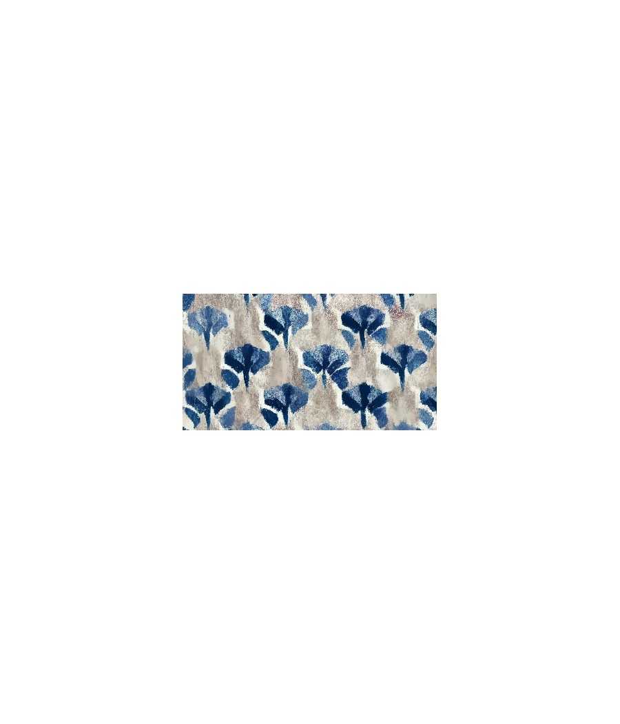 Camicia fiori acquerello blu