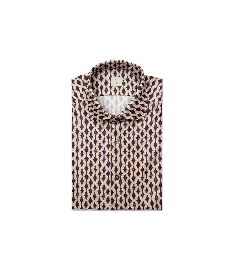 Camicia tribale fondo beige