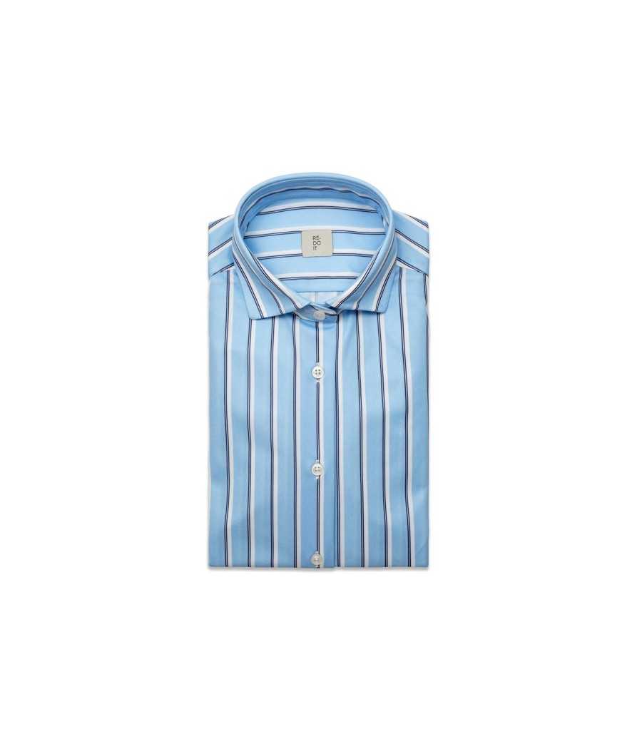 Camicia riga azzurra
