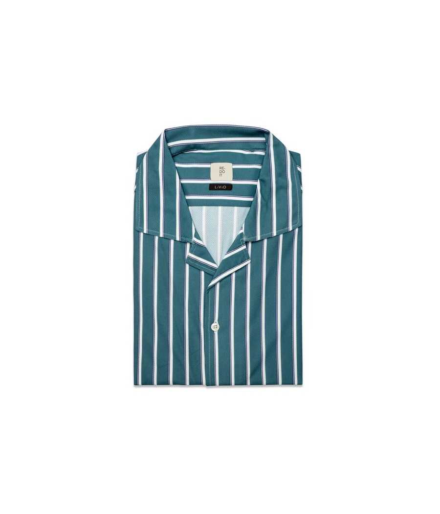 Camicia riga verde