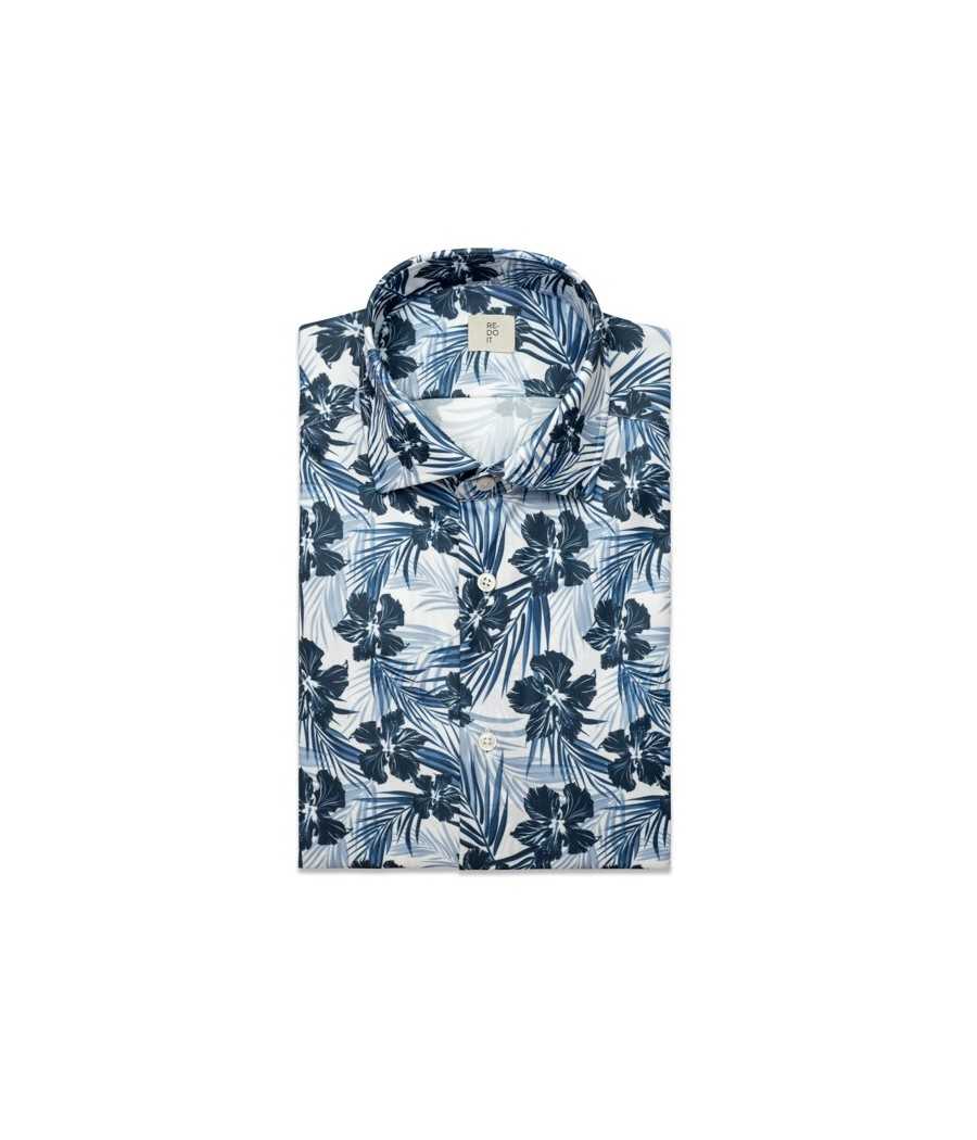 Camicia hawaiana blu