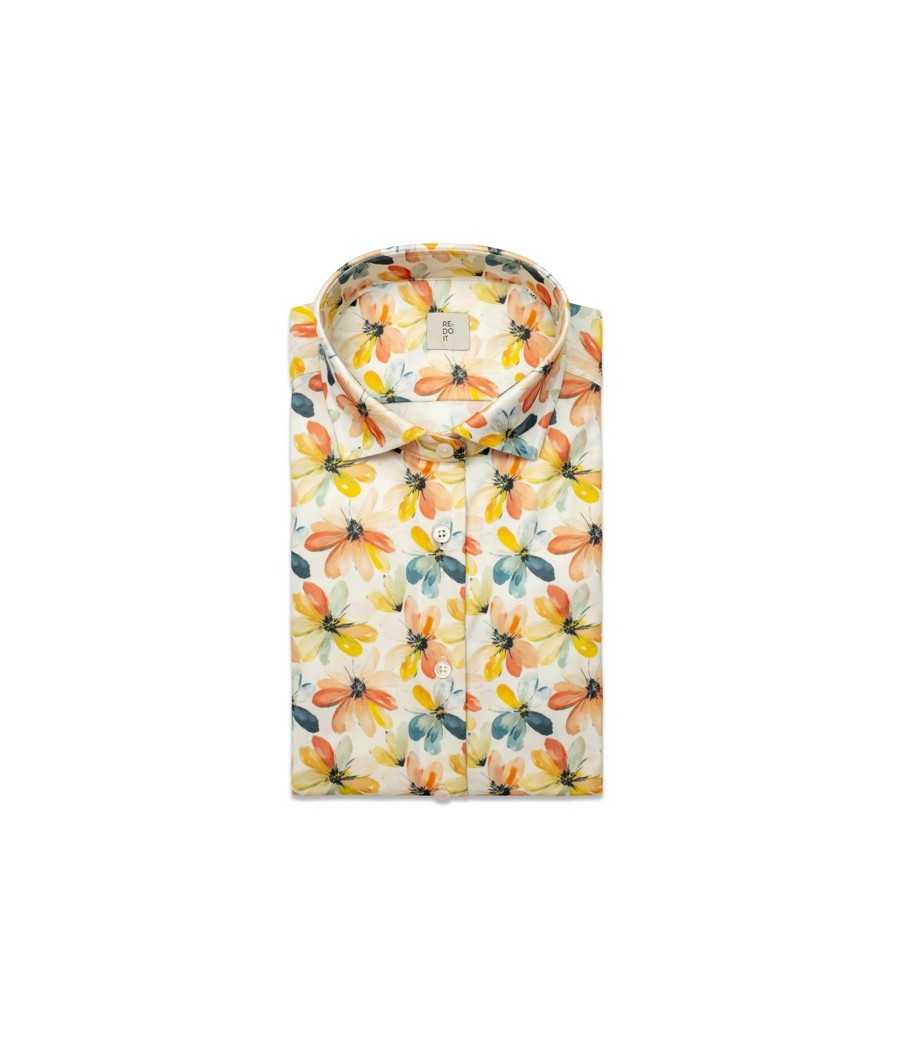 Camicia fiore acquerello