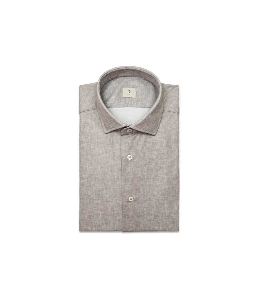 Camicia effetto lino colore...