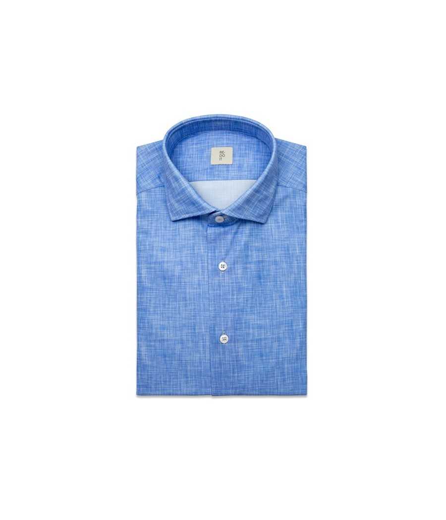 Camicia effetto lino colore...