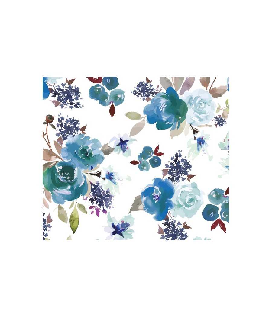 Disegno floreale blu