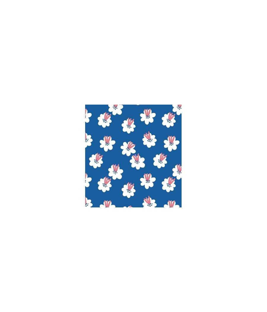 Fiore animato fondo blu